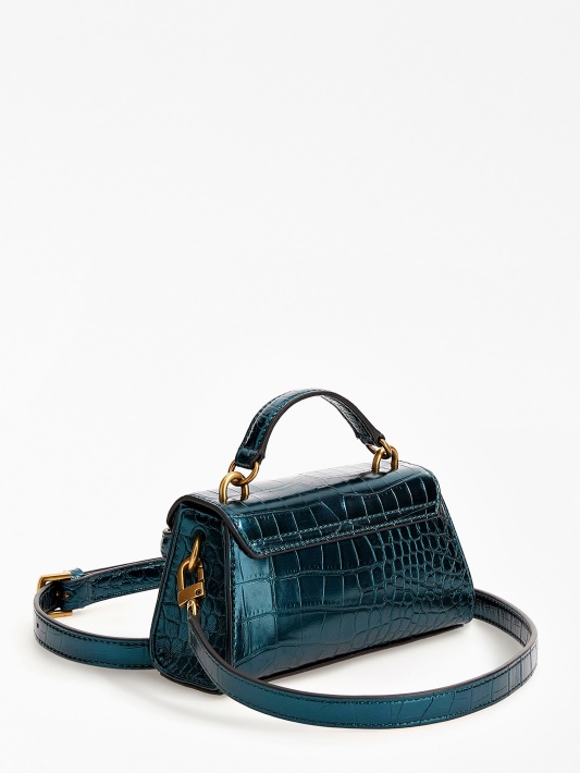 žalia Tullia Croc Print Mikro Rankinė Spėjimas