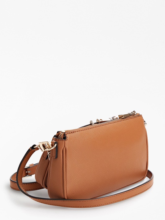 Atspėkite Raudoną Alexie Saffiano Mini Crossbody Krepšį
