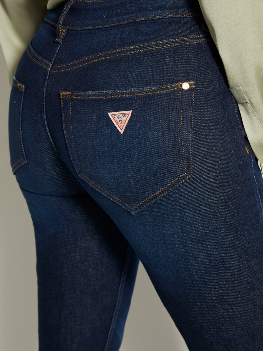 Atspėti Skinny Fit Džinsinio Kelnaitės Mėlyna Nauja Tendencija