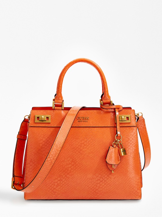 Spėk Oranžinė Katey Python Print Rankinė