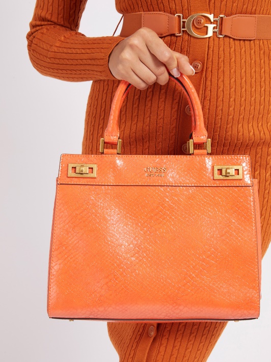 Spėk Oranžinė Katey Python Print Rankinė