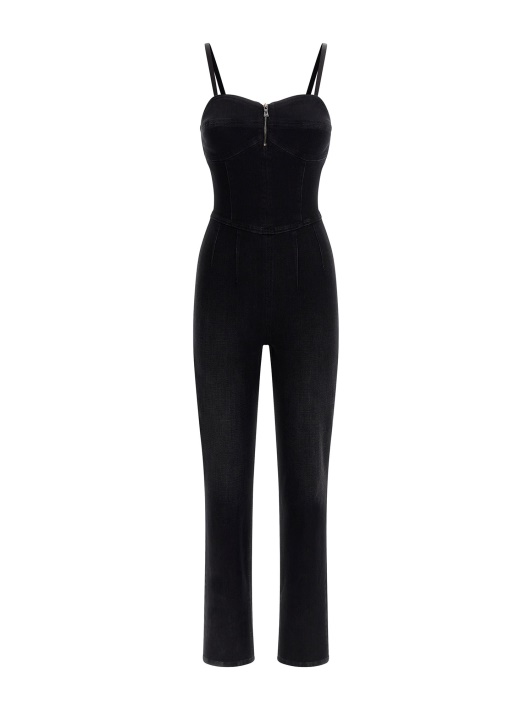 Juodas Guess Skinny Fit Džinsinis Kombinezonas
