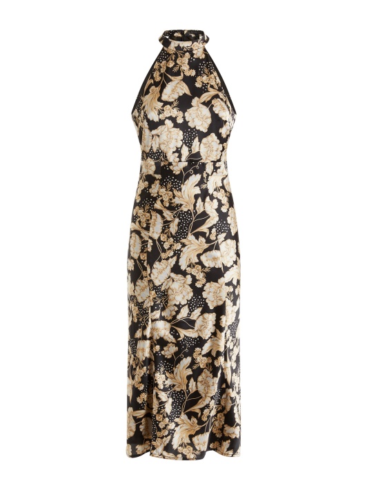 Satin Floral Print Suknelė Floral Fantasy Spėjimas
