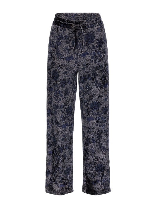 Floral Fantasy Guess Aksominės Plačios Kelnės