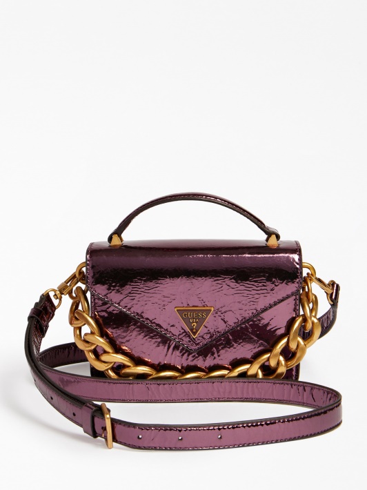Purpurinė Folija Retour Mikro Crossbody Bag Spėlionė