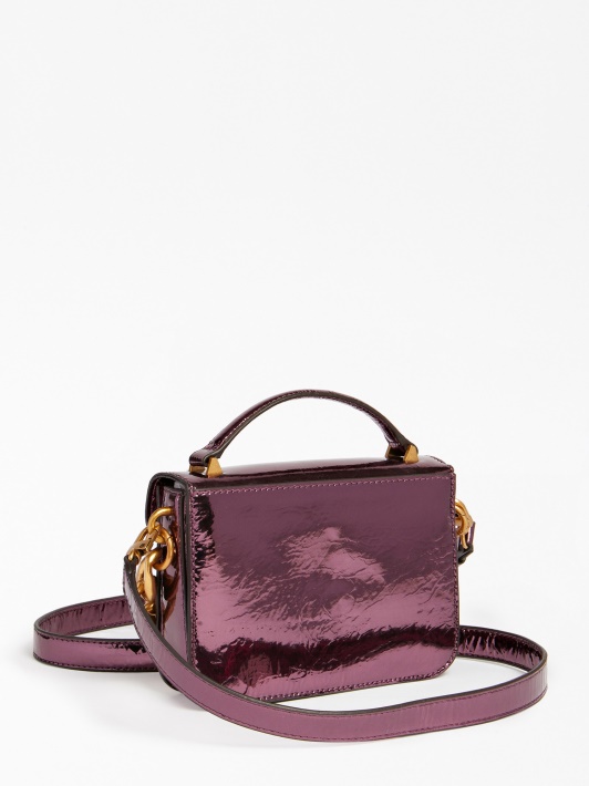 Purpurinė Folija Retour Mikro Crossbody Bag Spėlionė