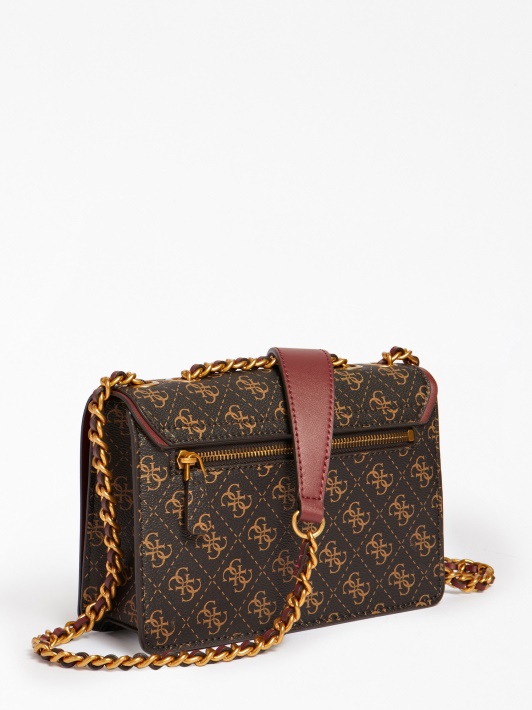 Guess Izzy 4g Logotipas Mini Crossbody Bag Juodas