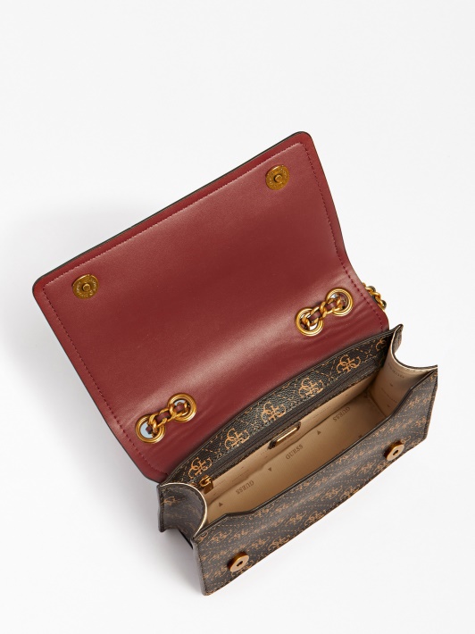 Guess Izzy 4g Logotipas Mini Crossbody Bag Juodas