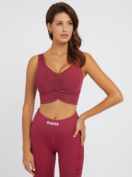 Spėk Draped Detales Aktyvi Liemenėlė Violetinė
