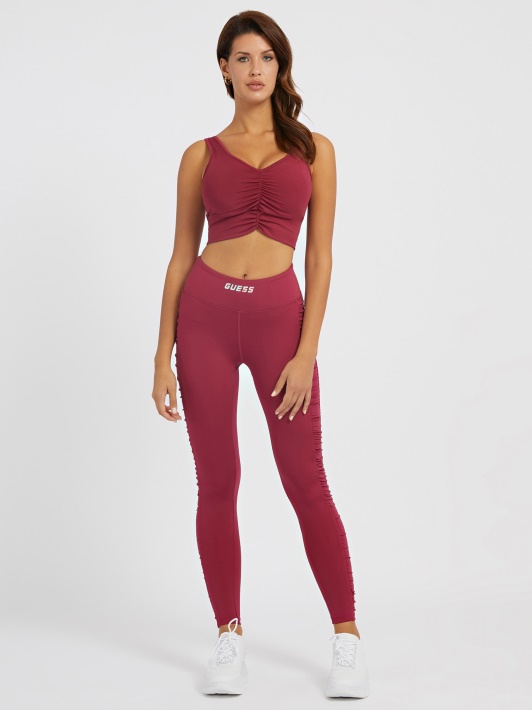 Spėk Draped Detales Aktyvi Liemenėlė Violetinė
