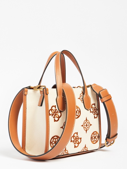 Guess Silvana Logotipu Mini Rankinė Ruda