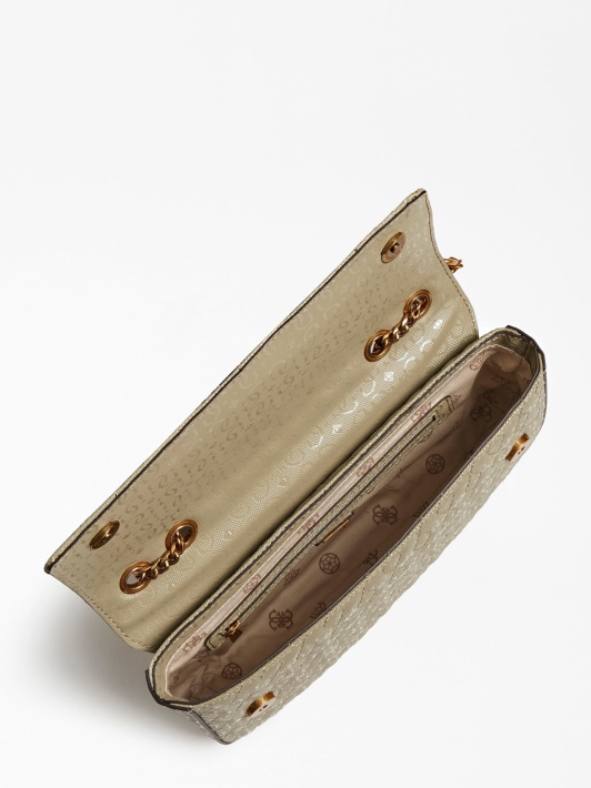 Green Guess Isidora G Shine Logotipas Crossbody