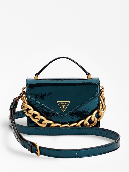 Folijuotas Retour Mikro Crossbody Bag Green Spėti