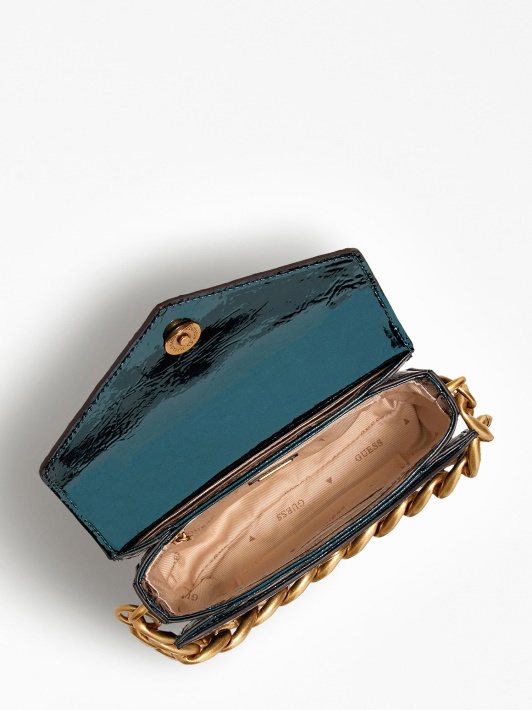 Folijuotas Retour Mikro Crossbody Bag Green Spėti