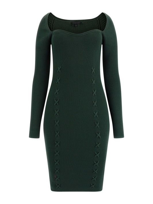 Bodycon Megztinis Suknelė žalia Spėjimas