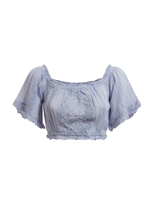 Alyvinė Off-shoulder Crop Top Spėjimas