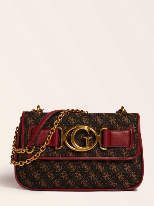 Atspėkite Tamsiai Raudoną Aileen 4g Logotipą Crossbody Krepšys