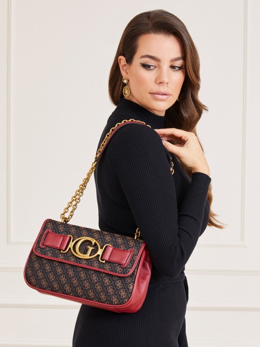 Atspėkite Tamsiai Raudoną Aileen 4g Logotipą Crossbody Krepšys