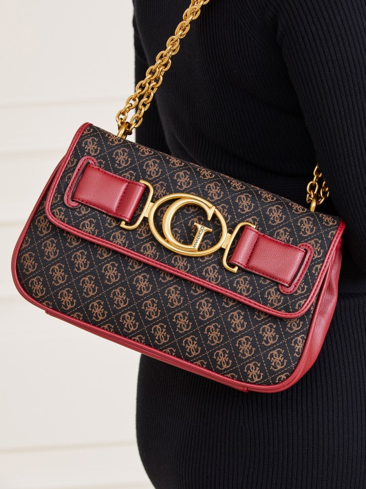 Atspėkite Tamsiai Raudoną Aileen 4g Logotipą Crossbody Krepšys