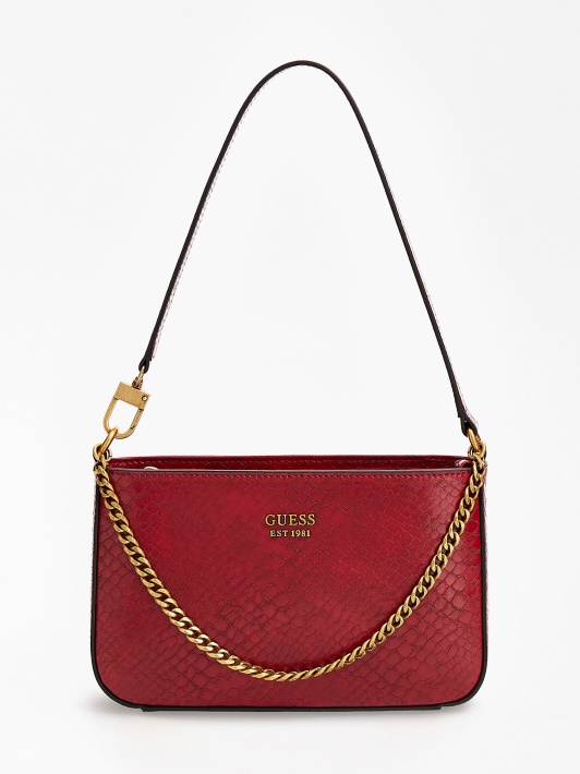Katey Python Print Pečių Krepšys Atspėti Raudona