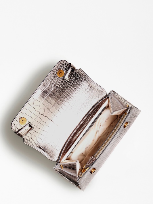 Atspėti Pilka Enisa Croc Print Rankinė