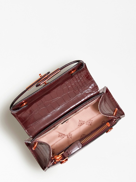 Tullia Croc Print Mikro Rankinė Raudona Spėjimas
