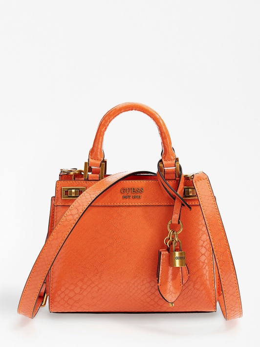 Oranžinė Katey Python Print Mini Rankinė Spėlioti
