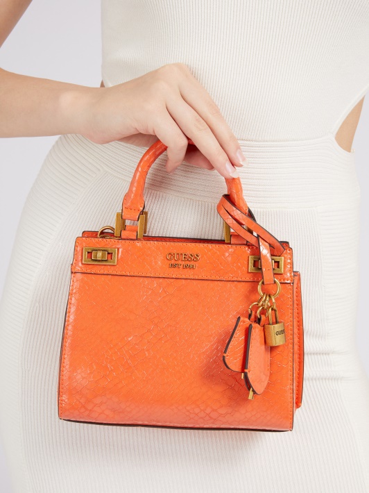 Oranžinė Katey Python Print Mini Rankinė Spėlioti