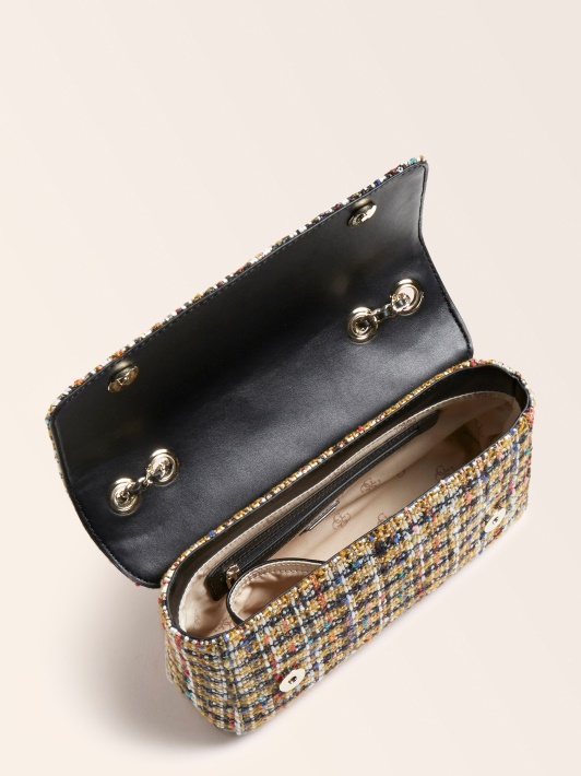 Cessily Tweed Crossbody Bag Brown Multi Spėjimas
