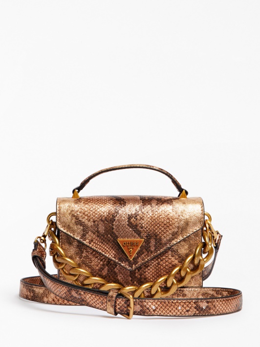 Rose Gold Retour Python Print Mikro Rankinė Spėlioti