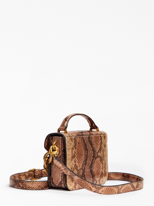 Rose Gold Retour Python Print Mikro Rankinė Spėlioti