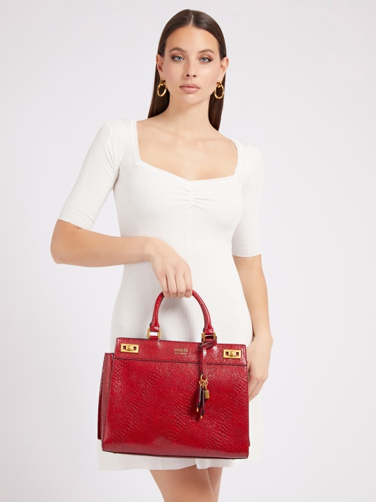 Spėk Katey Python Print Maxi Rankinė Raudona