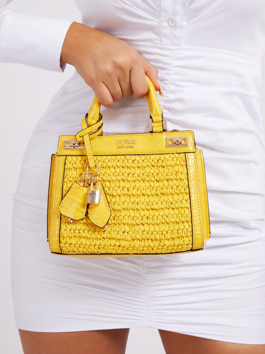 Katey Raffia Mini Rankinė Geltona Spėjimas