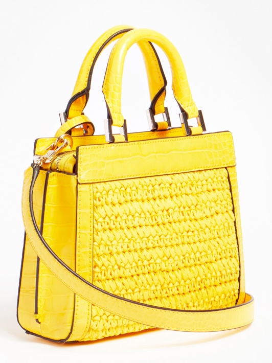 Katey Raffia Mini Rankinė Geltona Spėjimas