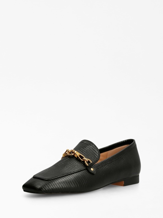 Spėk Marta Tikros Odos Loafer Juoda