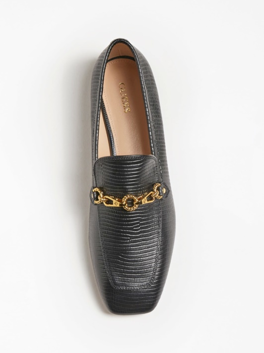Spėk Marta Tikros Odos Loafer Juoda