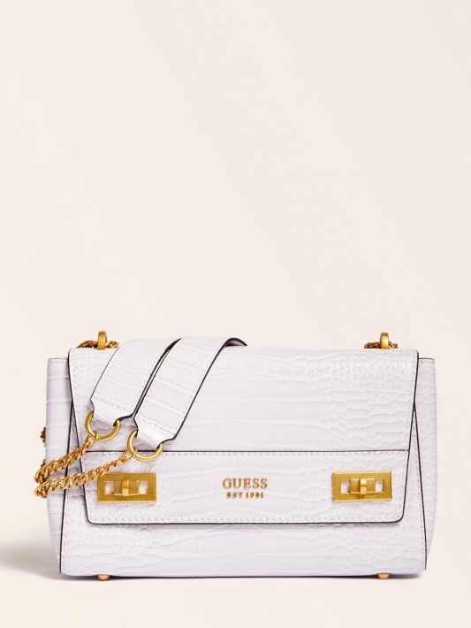 Katey Croc Print Crossbody Alyvinė Spėjimas