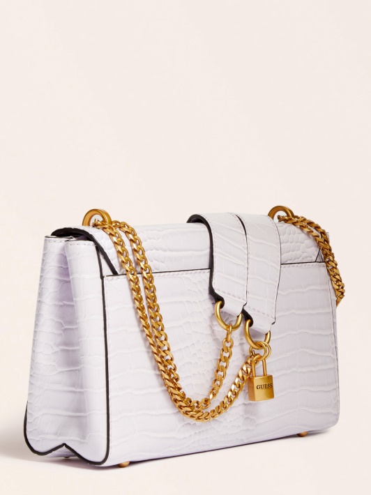 Katey Croc Print Crossbody Alyvinė Spėjimas