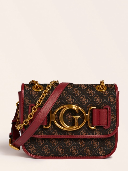 Tamsiai Raudonas Aileen 4g Logotipas Crossbody Bag Guess