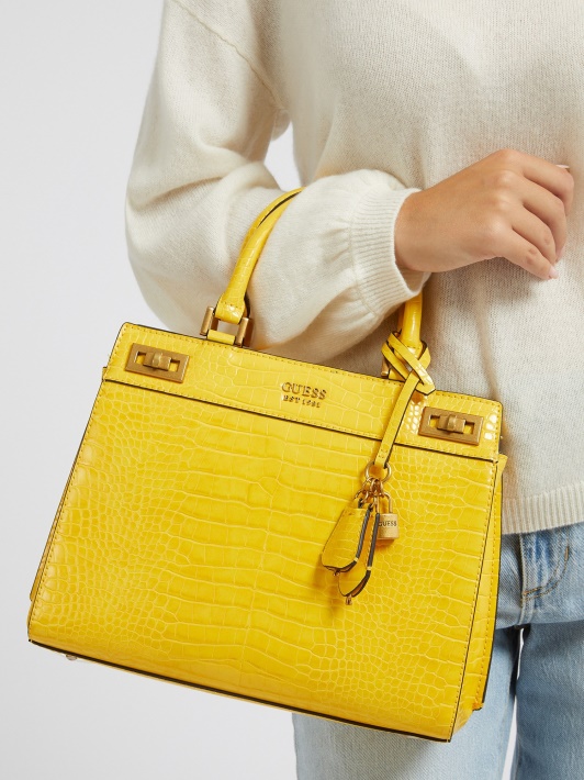 Spėkite Geltona Katey Croc Spausdinimo Rankinė