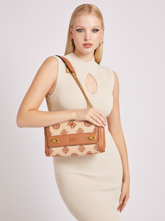 Guess Katey 4g Bijūnų Logotipas Crossbody Bag Rudas
