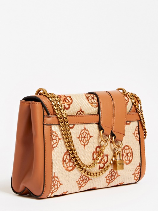 Guess Katey 4g Bijūnų Logotipas Crossbody Bag Rudas