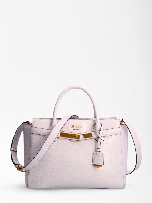 Atspėti Alyvinė Enisa Croc Print Rankinė