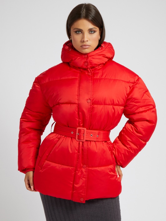 Atspėti Diržuotas Puffer Raudonas