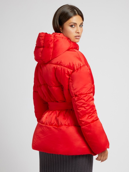Atspėti Diržuotas Puffer Raudonas