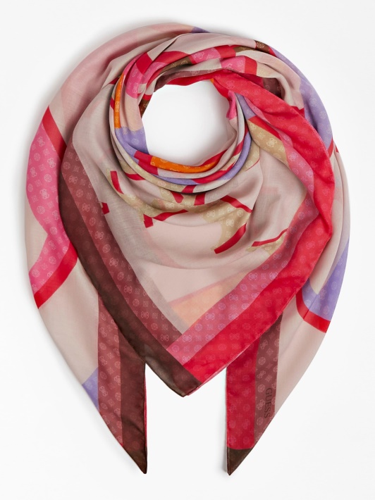 Logotipo Spausdinimas Kefiah Guess Pink