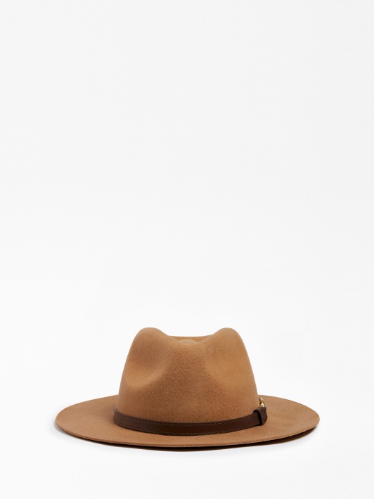 Vilnos Fedora Kepurė Smėlio Spalvos Spėjimas