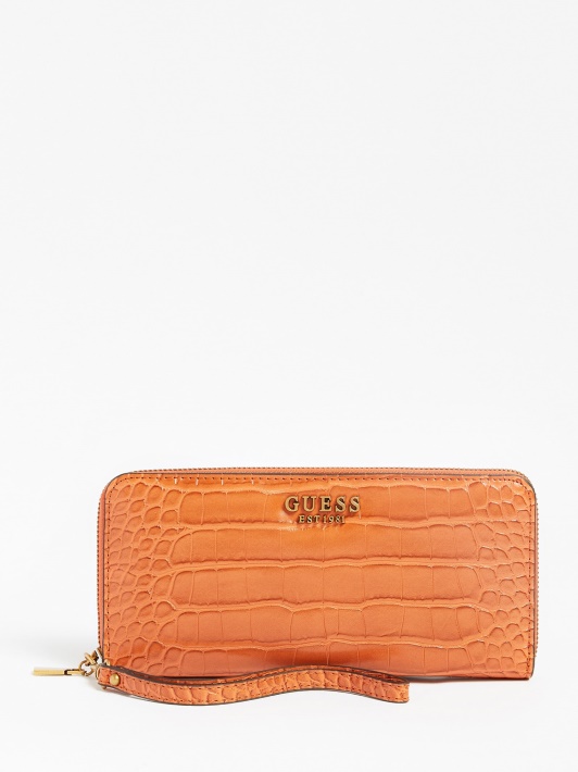 Ruda Guess Laurel Croc Print Maxi Piniginė
