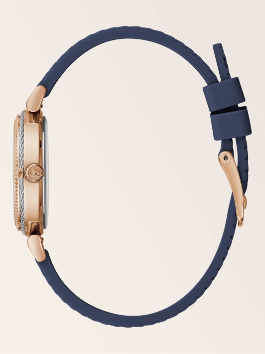 Rose Gold Guess Gc Silikoninis Analoginis Laikrodis