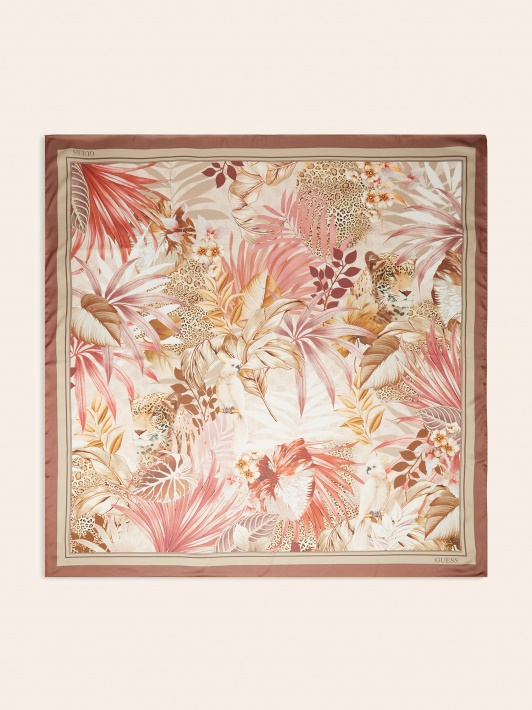Atspėkite Gėlių Raštą Foulard Pink